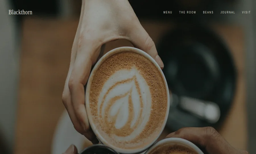 Blackthorn Coffee — Vantage Digital concept design (boutique café)