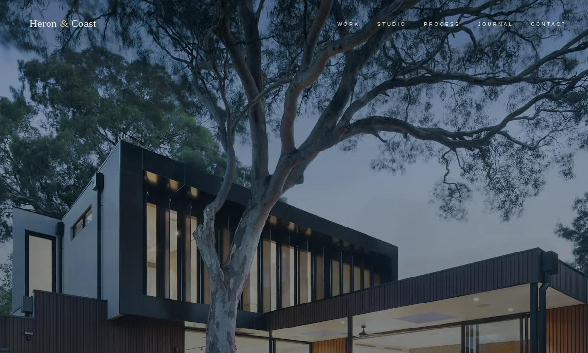 Heron & Coast — Vantage Digital concept design (luxury builder)